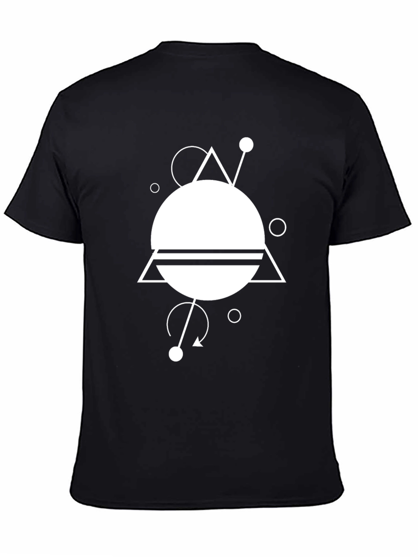 Geometric Design Black T-Shirt