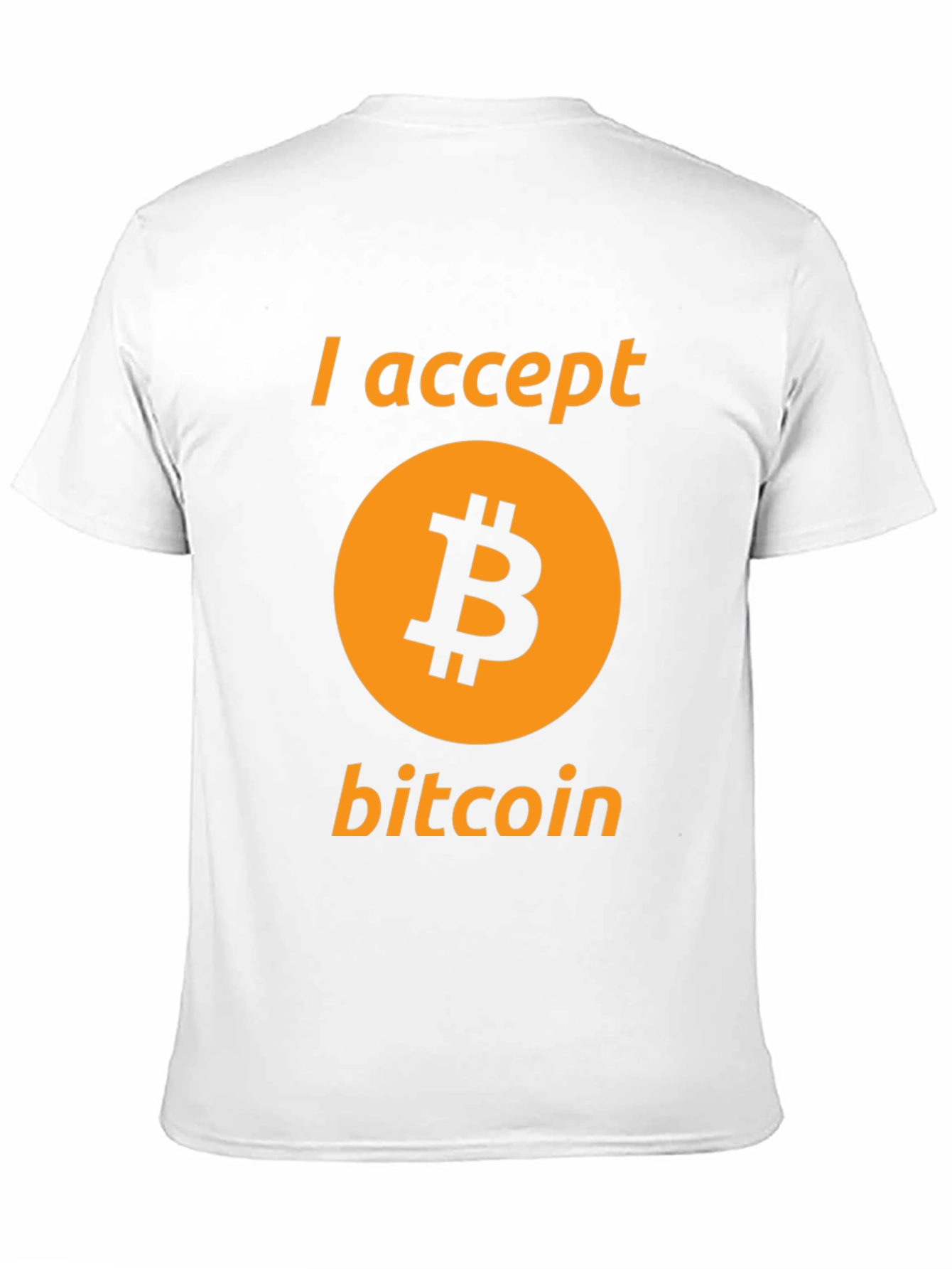 I Accept Bitcoin Black T-Shirt Cryptocurrency