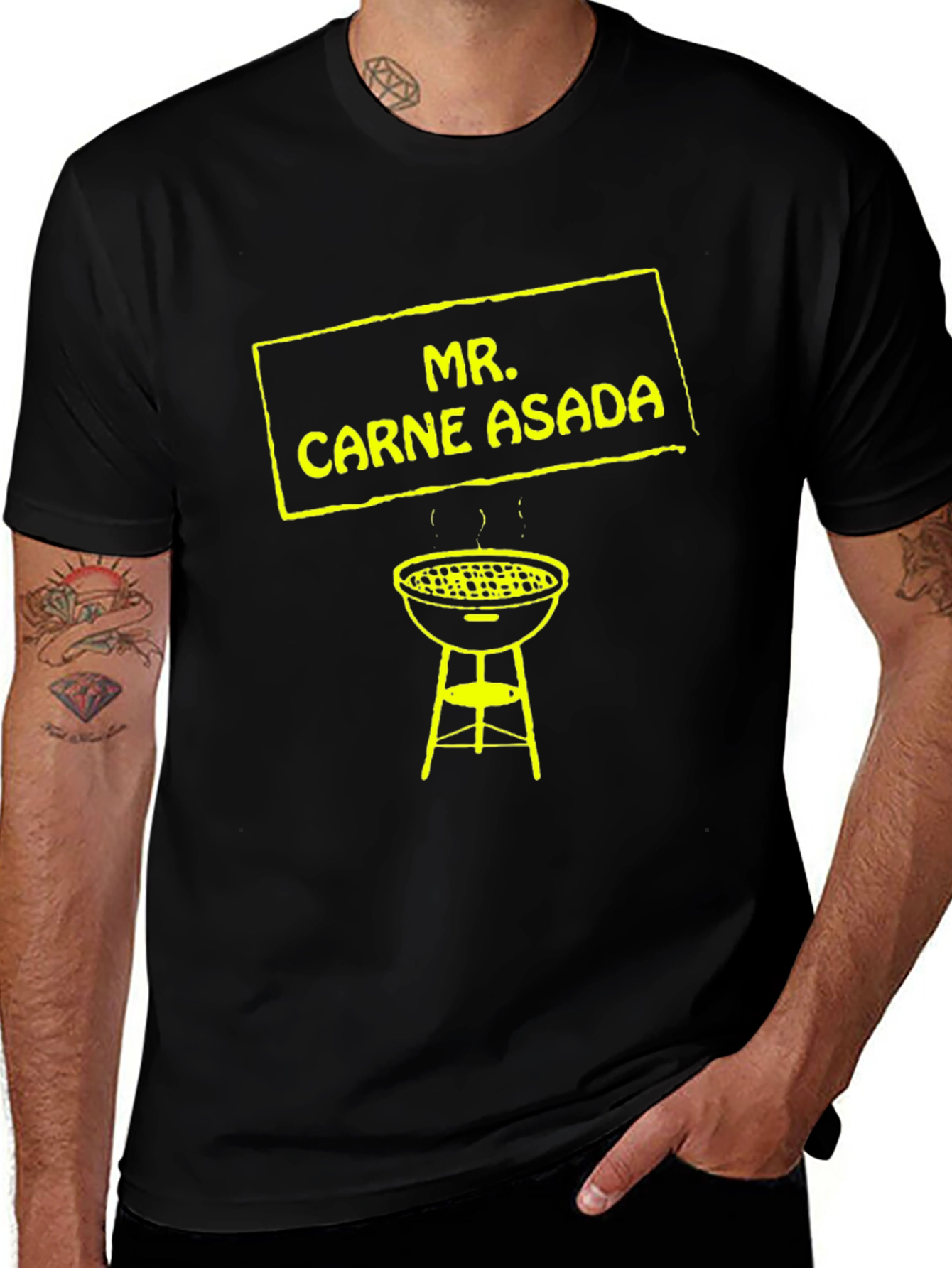 Mr. Carne Asada BBQ Graphic Tee - Black