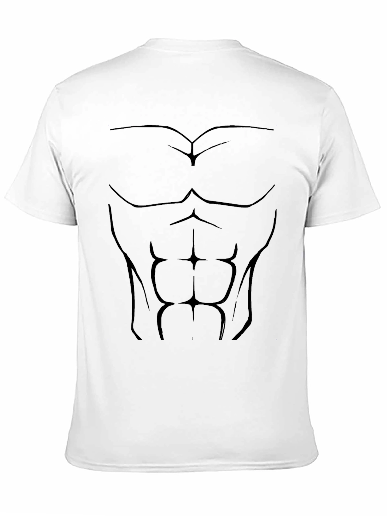 Muscle Print Mens Black Short Sleeve T-Shirt