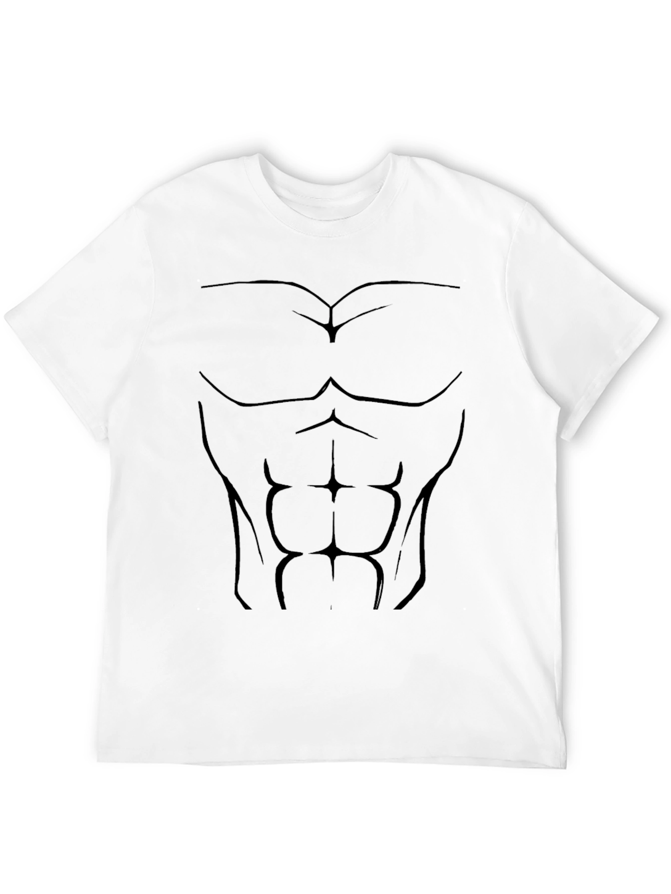 Muscle Print Mens Black Short Sleeve T-Shirt