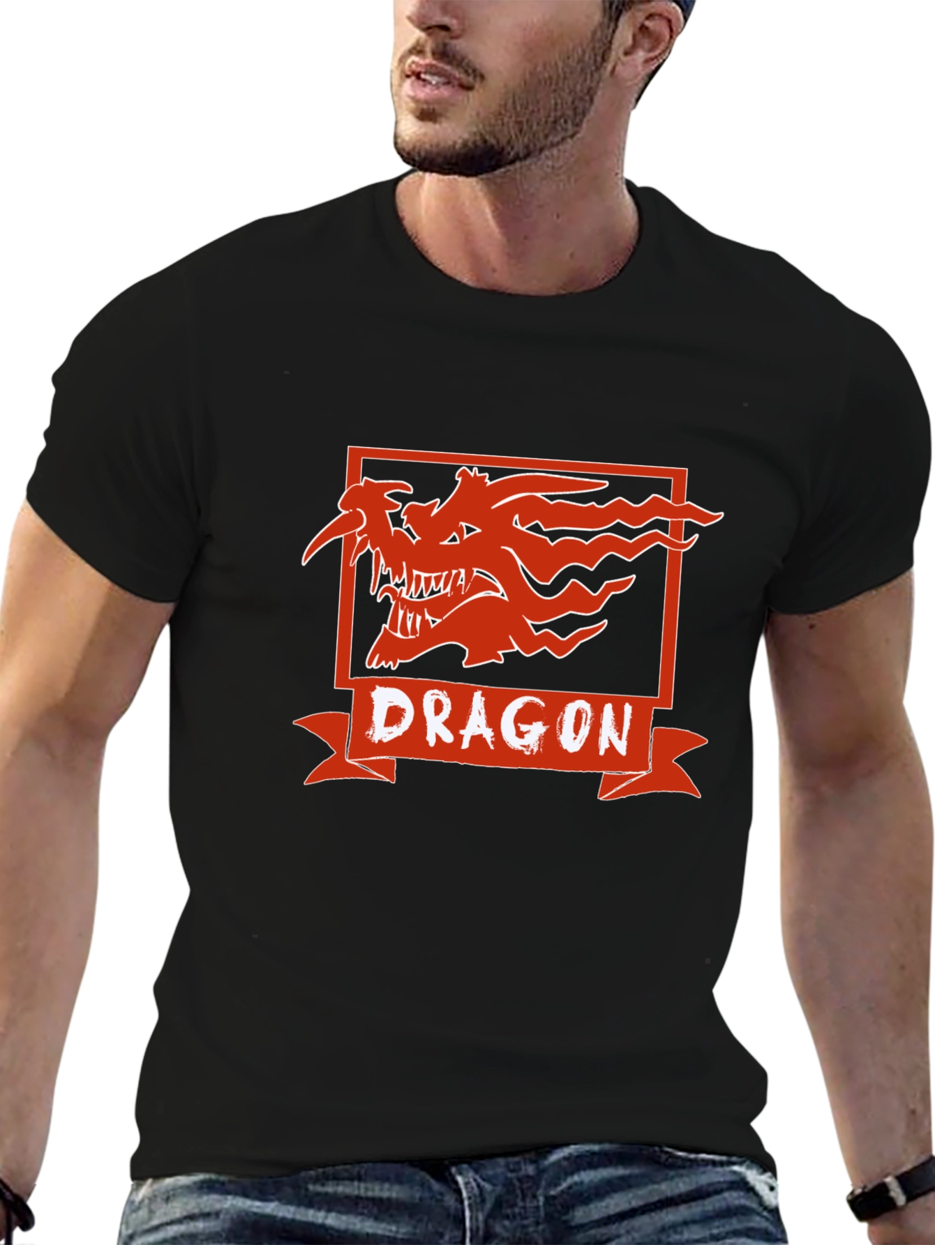 Dragon Graphic Tee - Mens Black T-Shirt