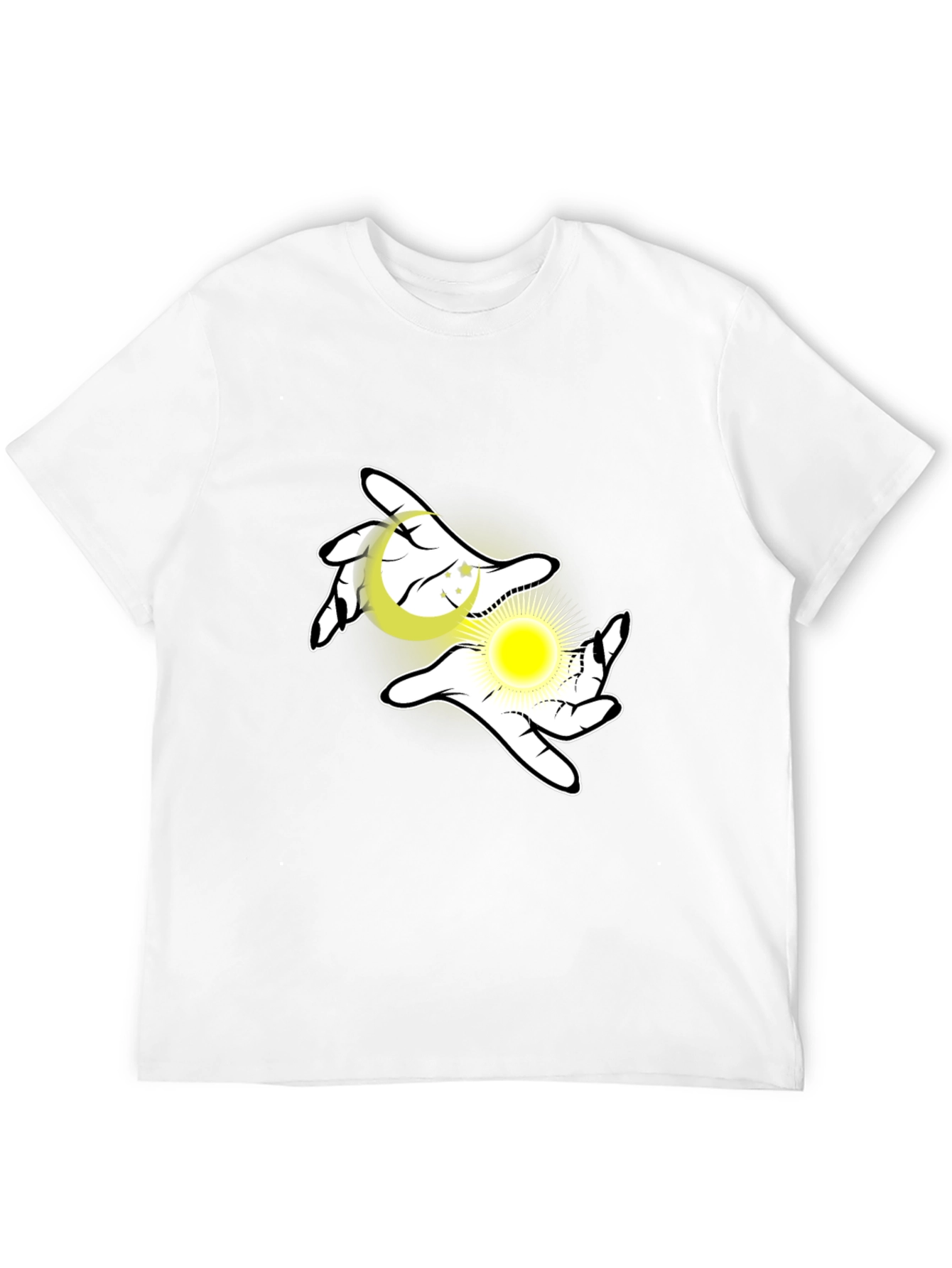 Celestial Hands Graphic Black T-Shirt