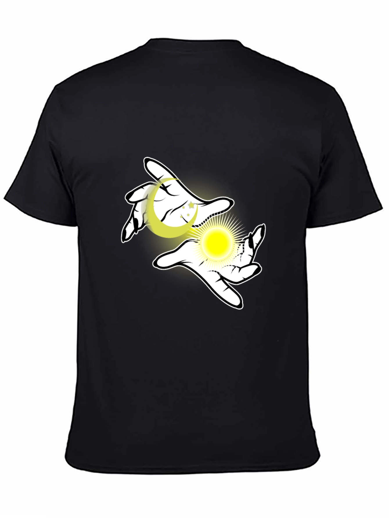 Celestial Hands Graphic Black T-Shirt
