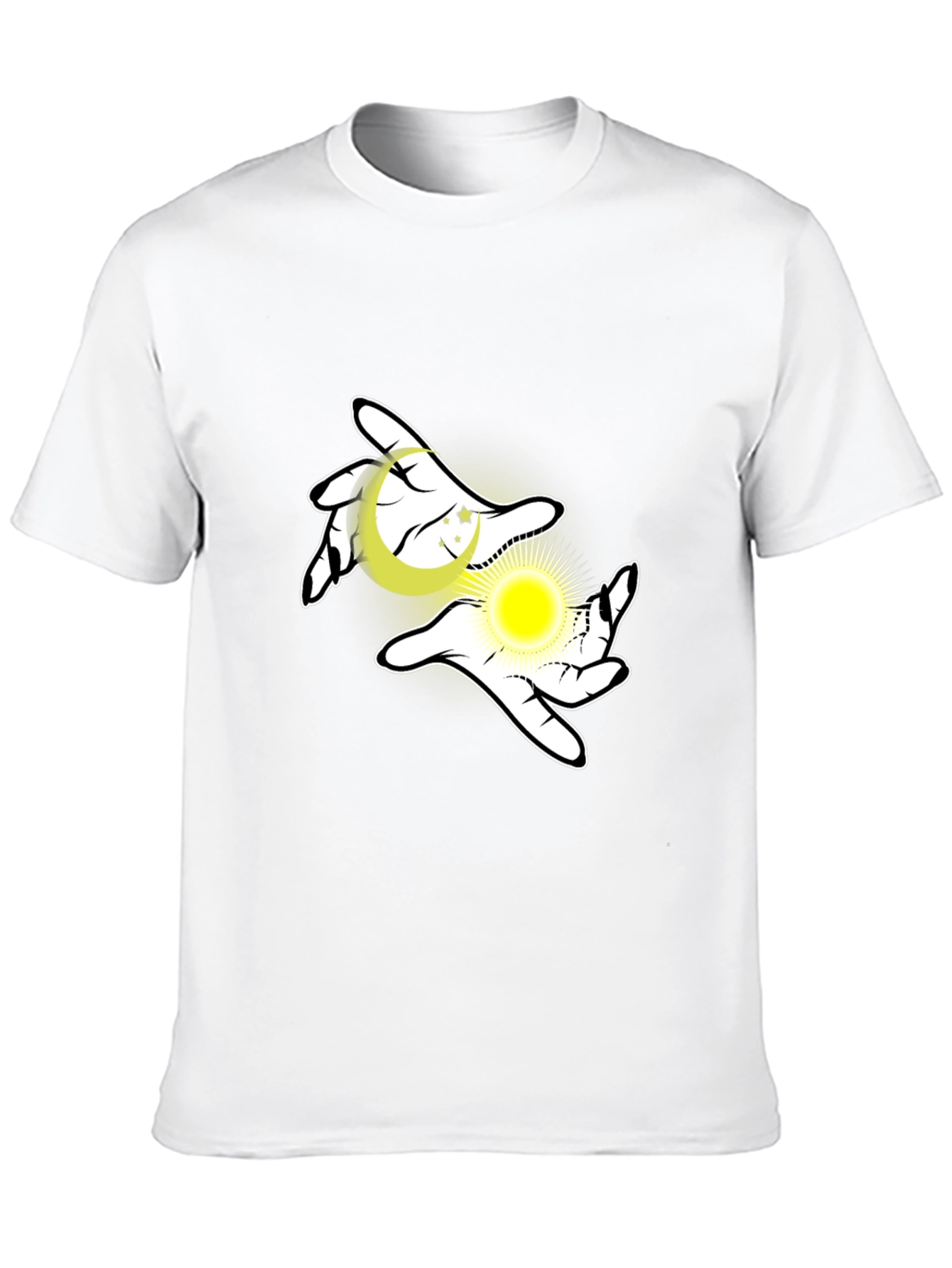 Celestial Hands Graphic Black T-Shirt