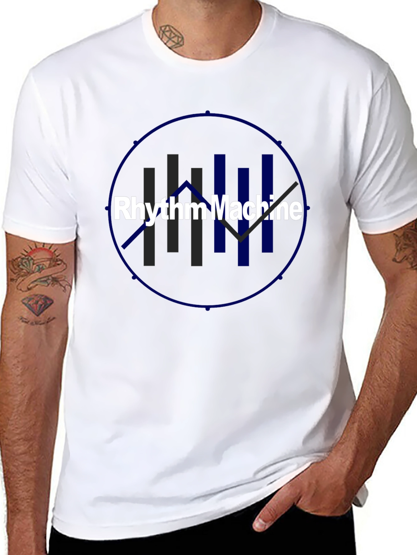 Rhythm Machine Graphic Tee - Stylish Music Inspired Shirt