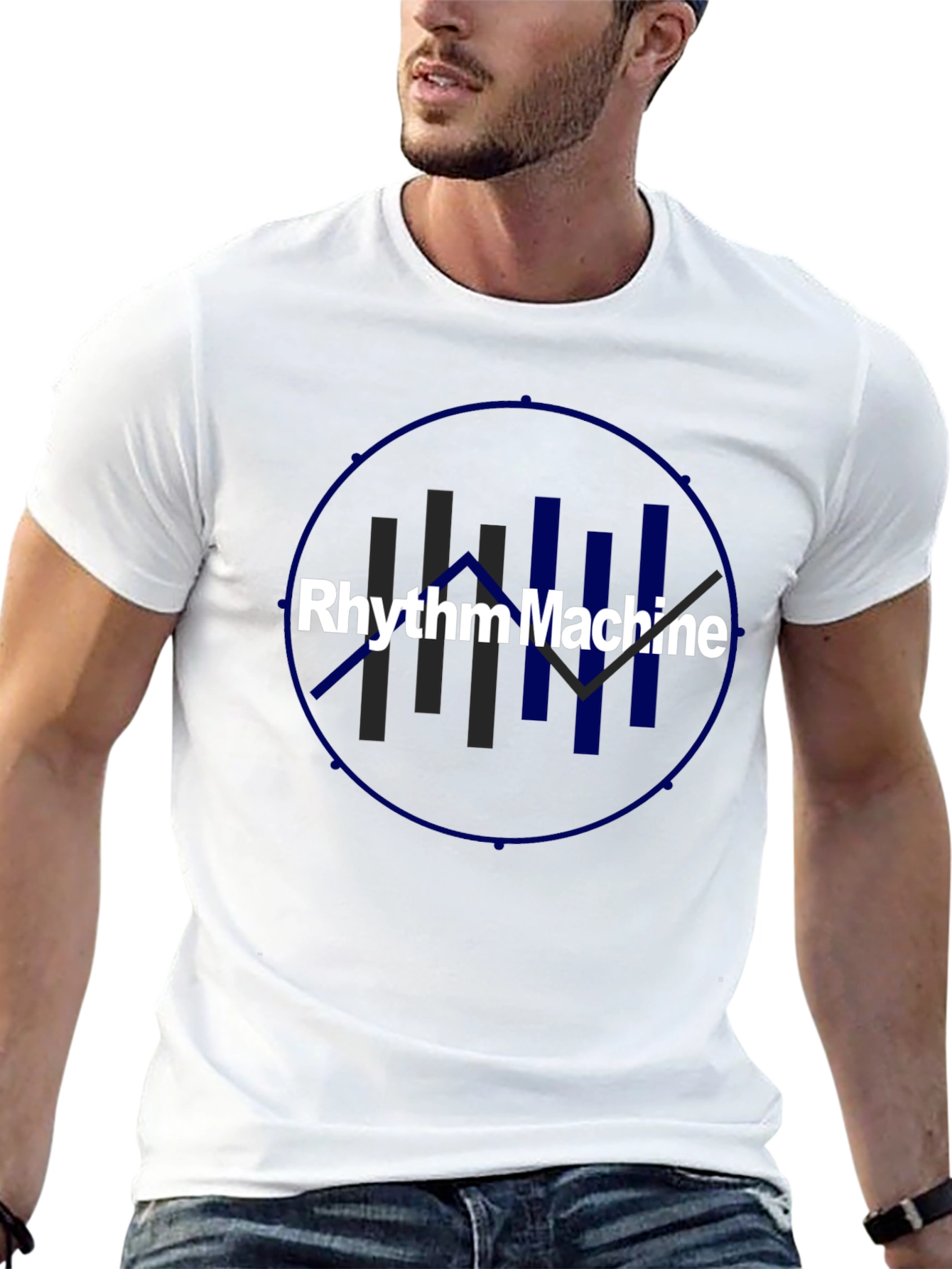 Rhythm Machine Graphic Tee - Stylish Music Inspired Shirt