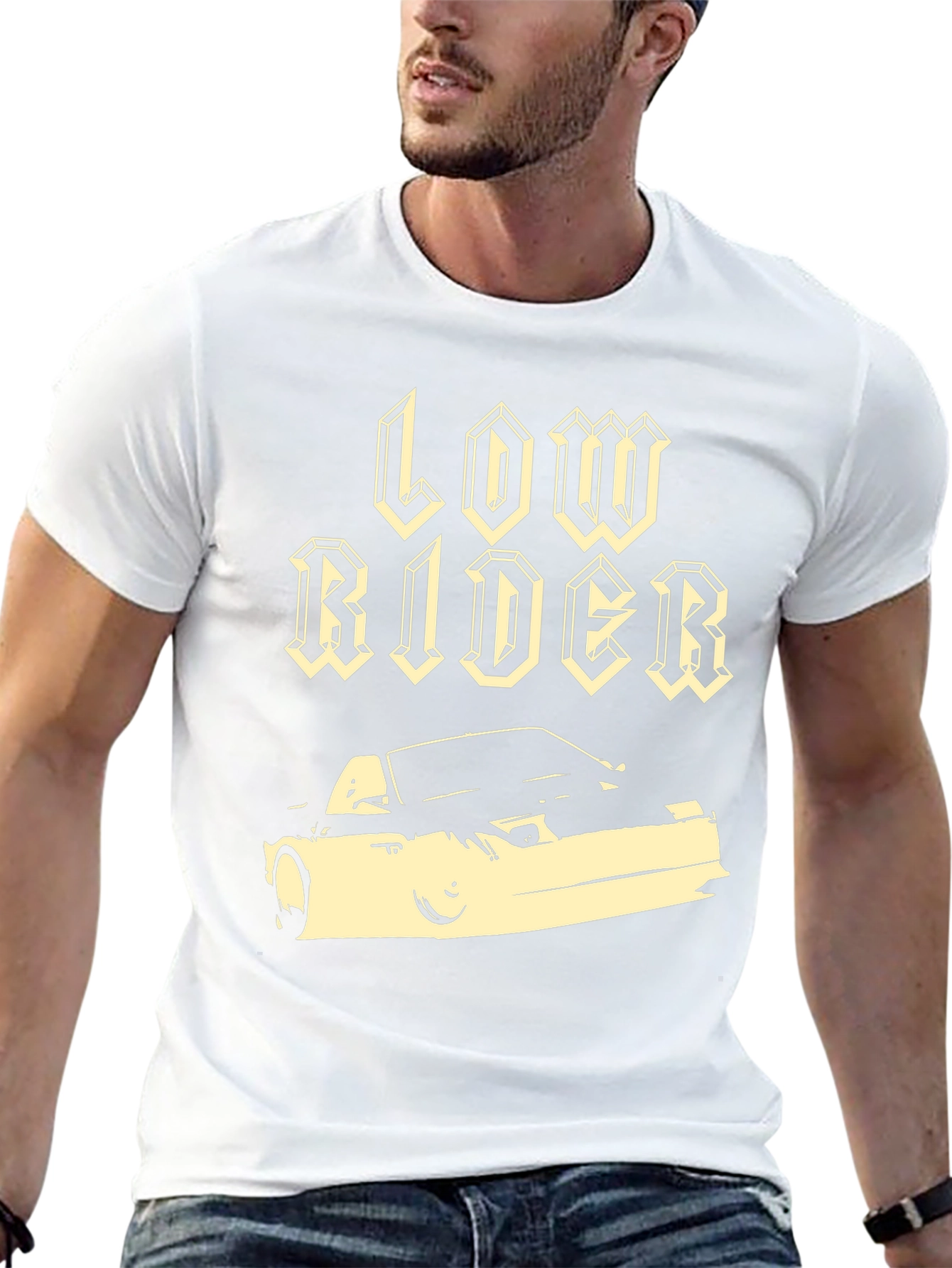 Low Rider Car Graphic Black T-Shirt