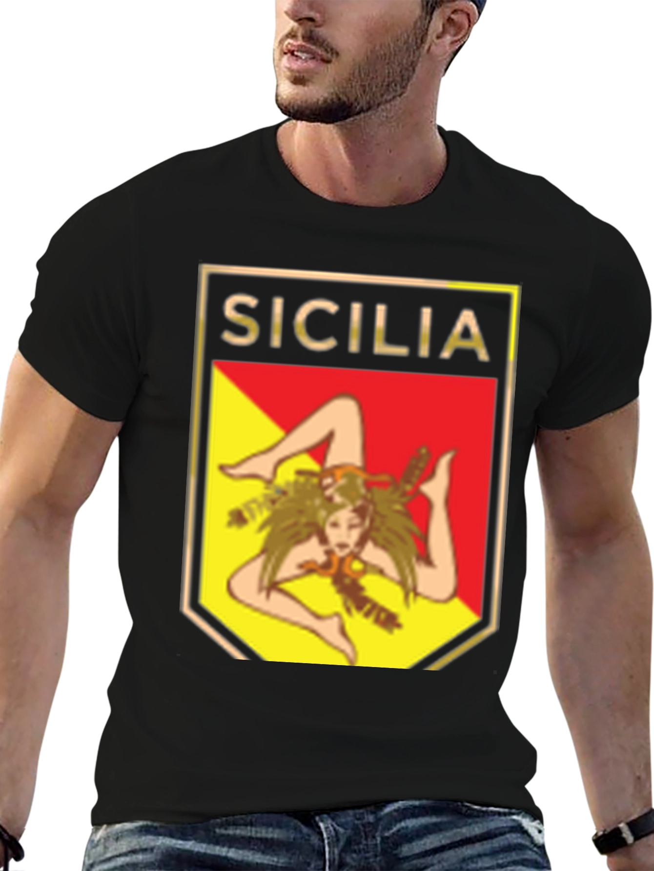 Sicilia Trinacria Symbol T-Shirt - Classic Italian Pride