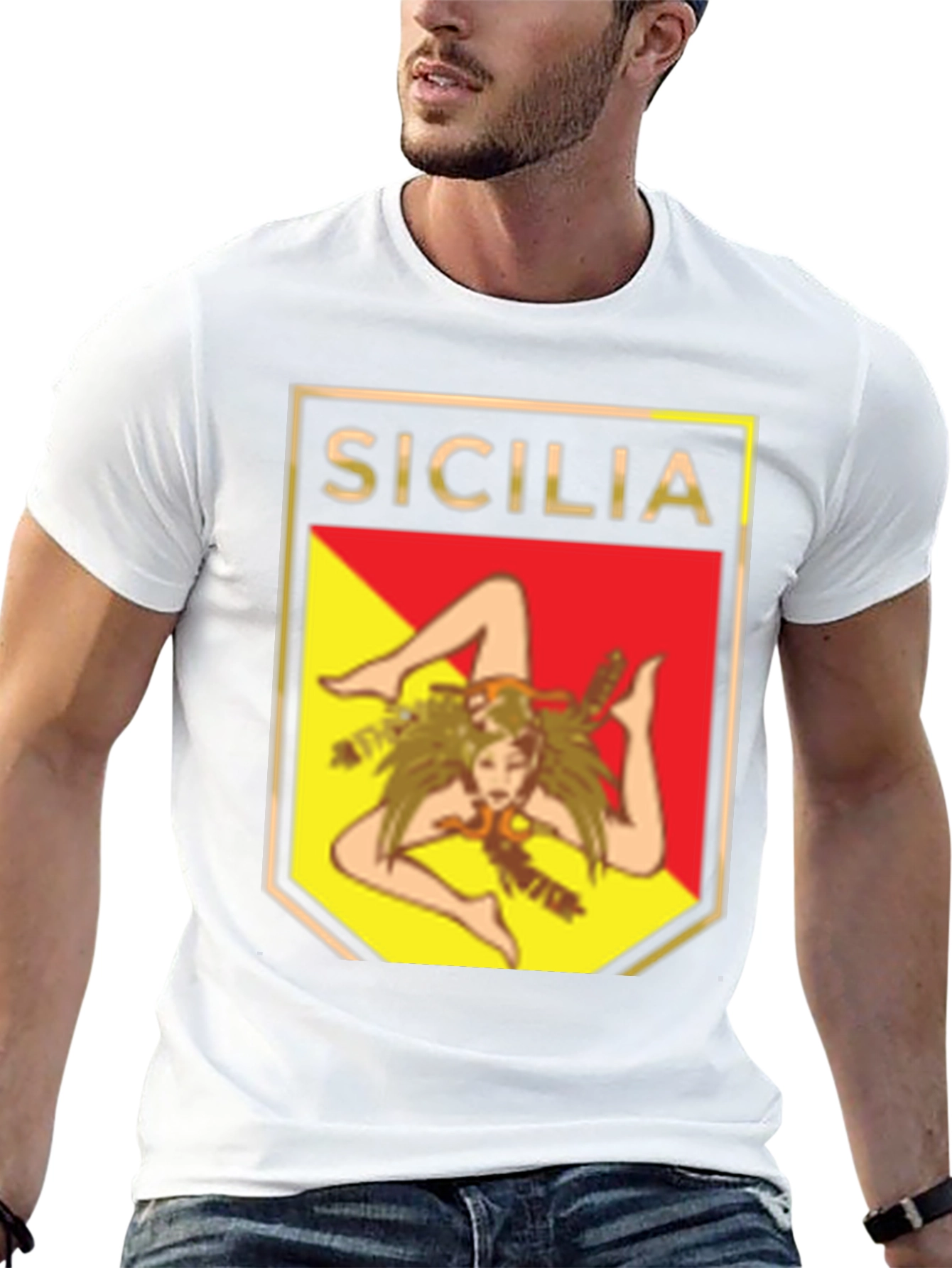 Sicilia Trinacria Symbol T-Shirt - Classic Italian Pride