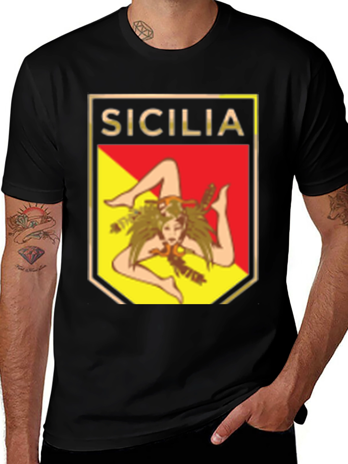 Sicilia Trinacria Symbol T-Shirt - Classic Italian Pride