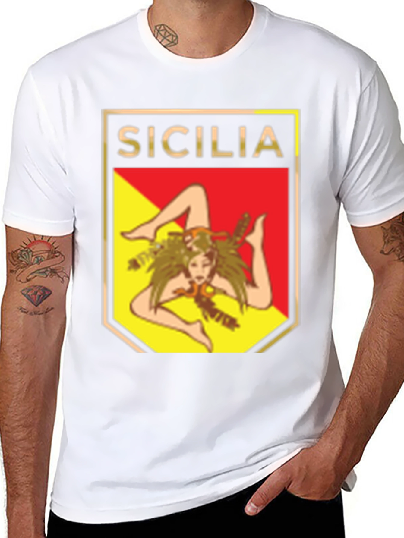 Sicilia Trinacria Symbol T-Shirt - Classic Italian Pride