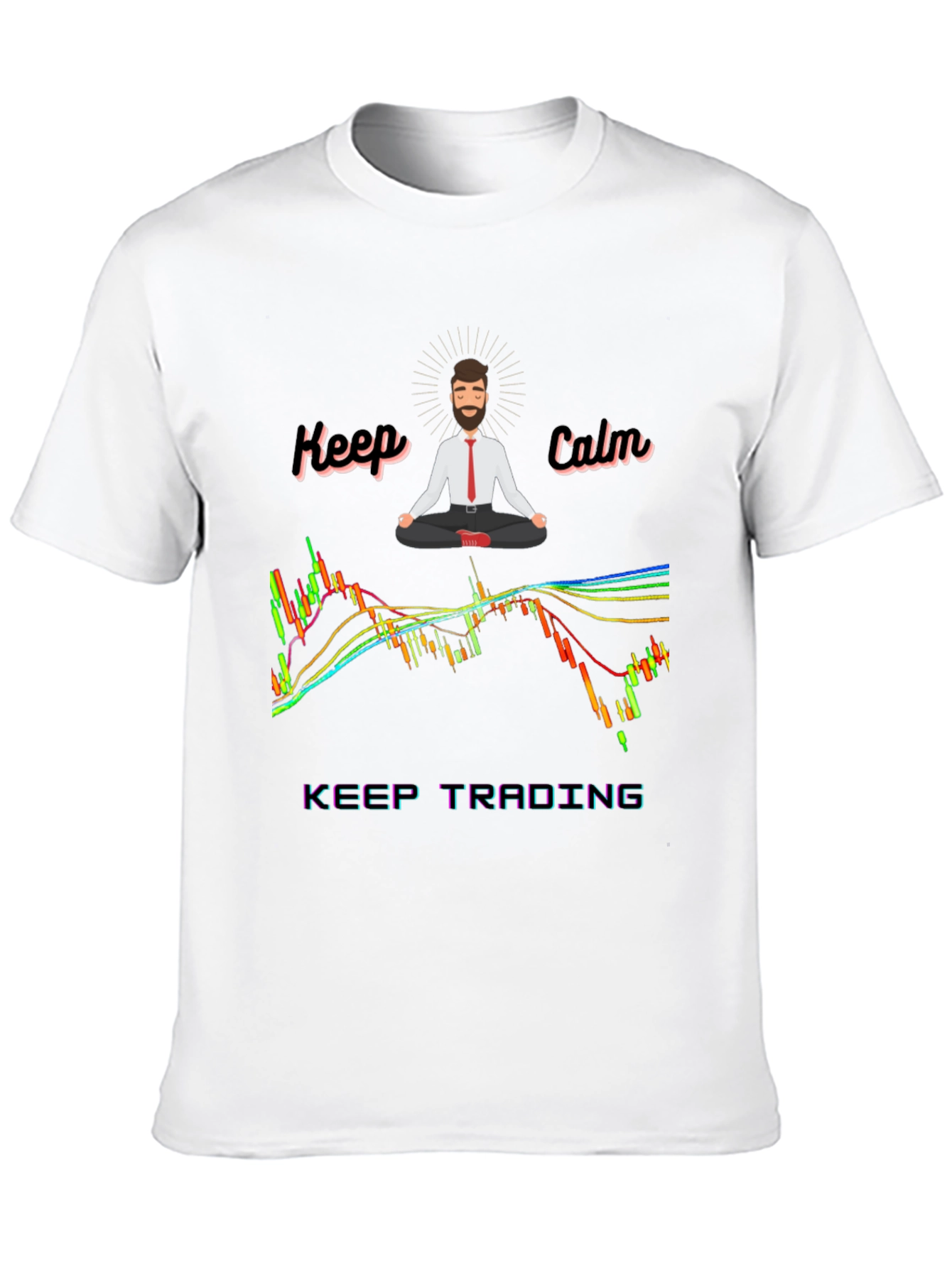 Keep Calm Trading T-Shirt - Black Cotton Blend
