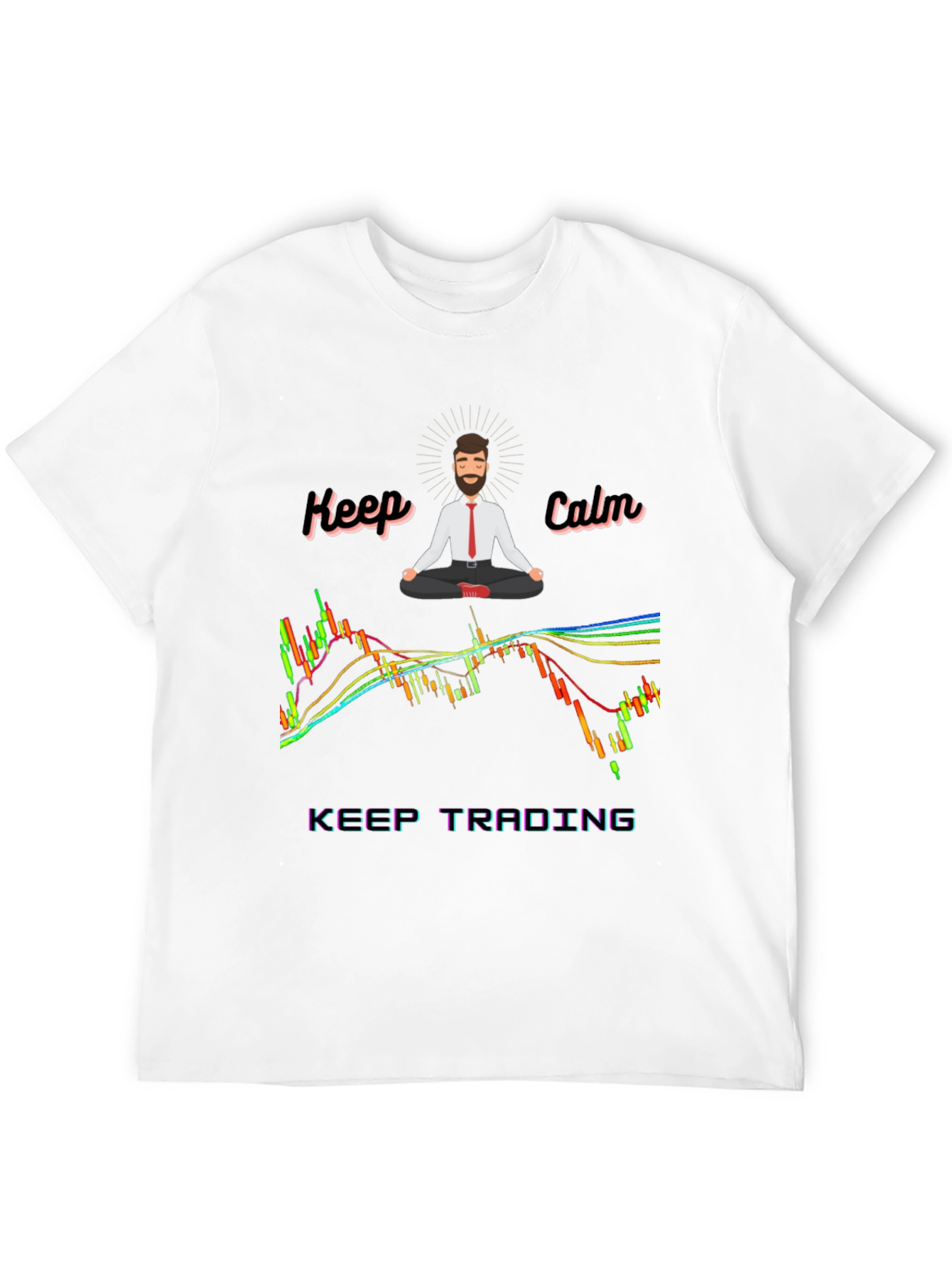 Keep Calm Trading T-Shirt - Black Cotton Blend