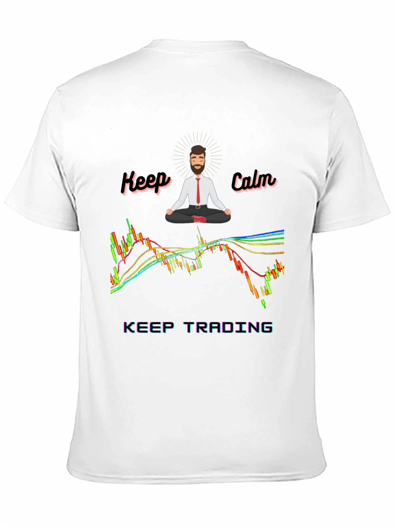 Keep Calm Trading T-Shirt - Black Cotton Blend
