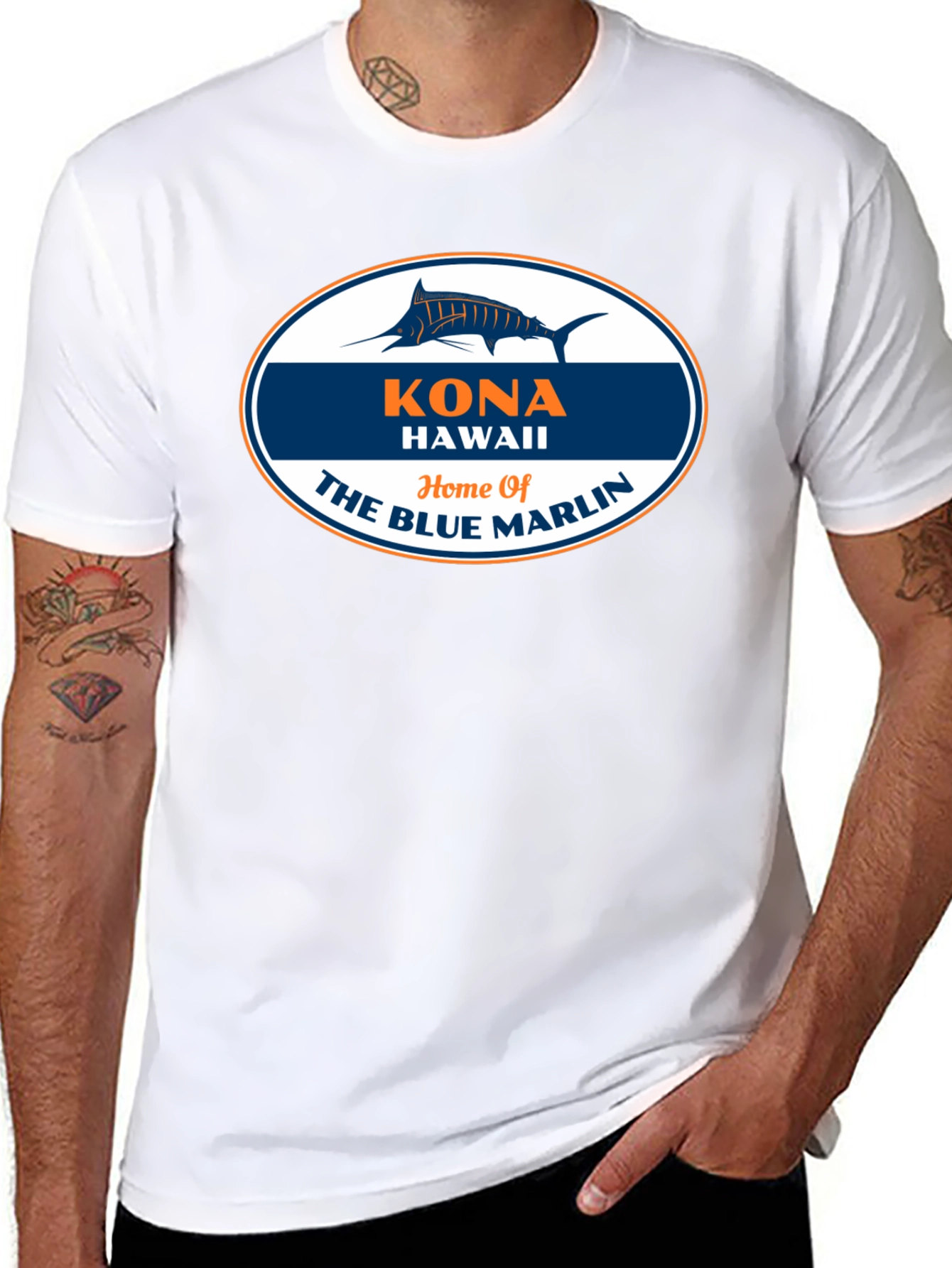 Kona Hawaii Blue Marlin Graphic T-Shirt