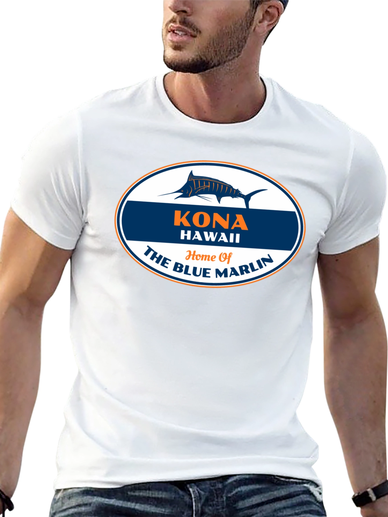 Kona Hawaii Blue Marlin Graphic T-Shirt