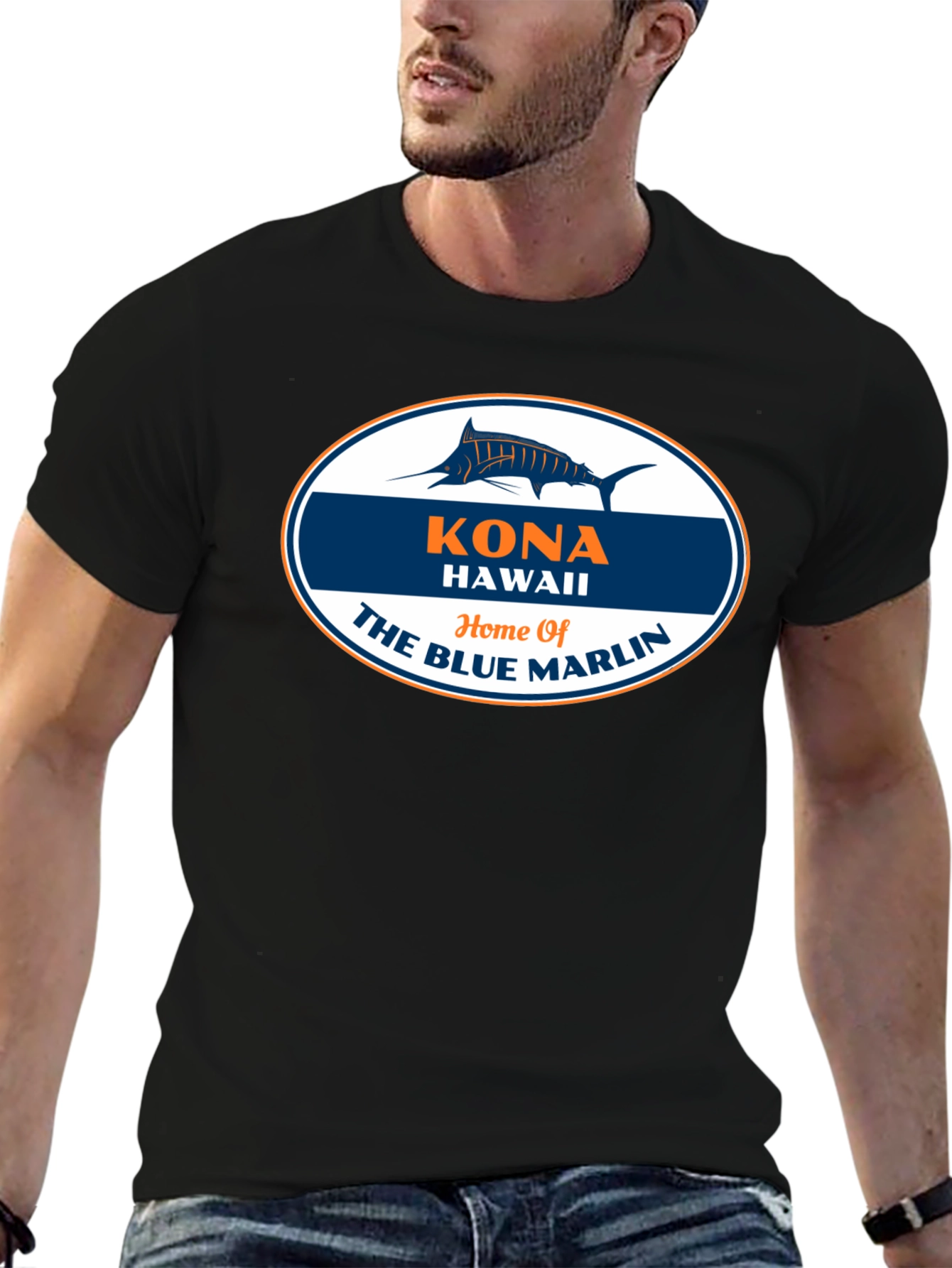 Kona Hawaii Blue Marlin Graphic T-Shirt