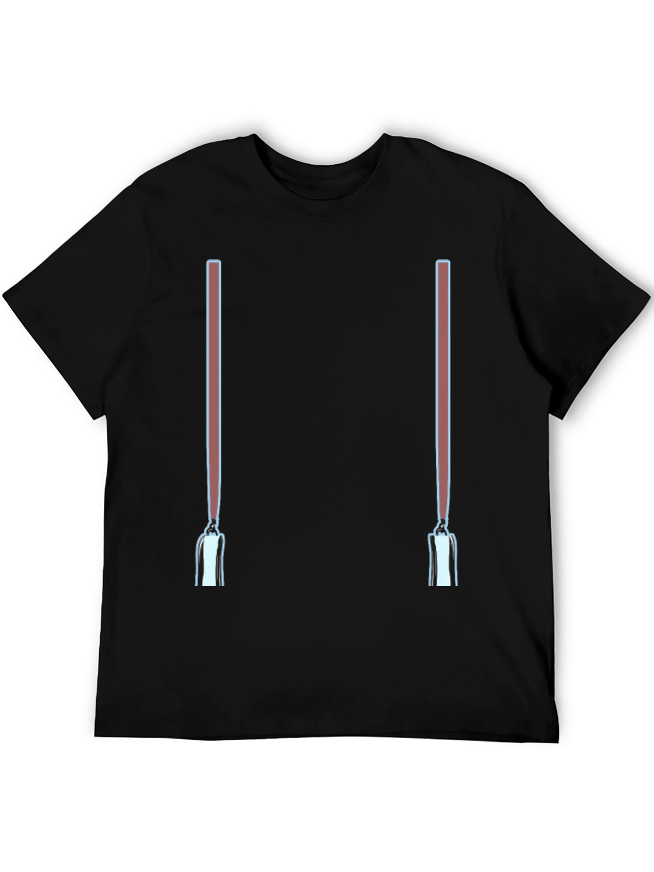 Novelty Suspenders Graphic Tee - Black