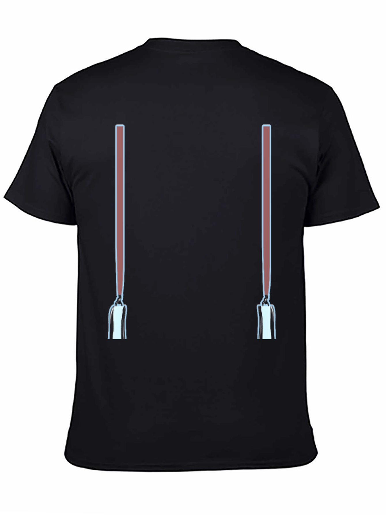 Novelty Suspenders Graphic Tee - Black