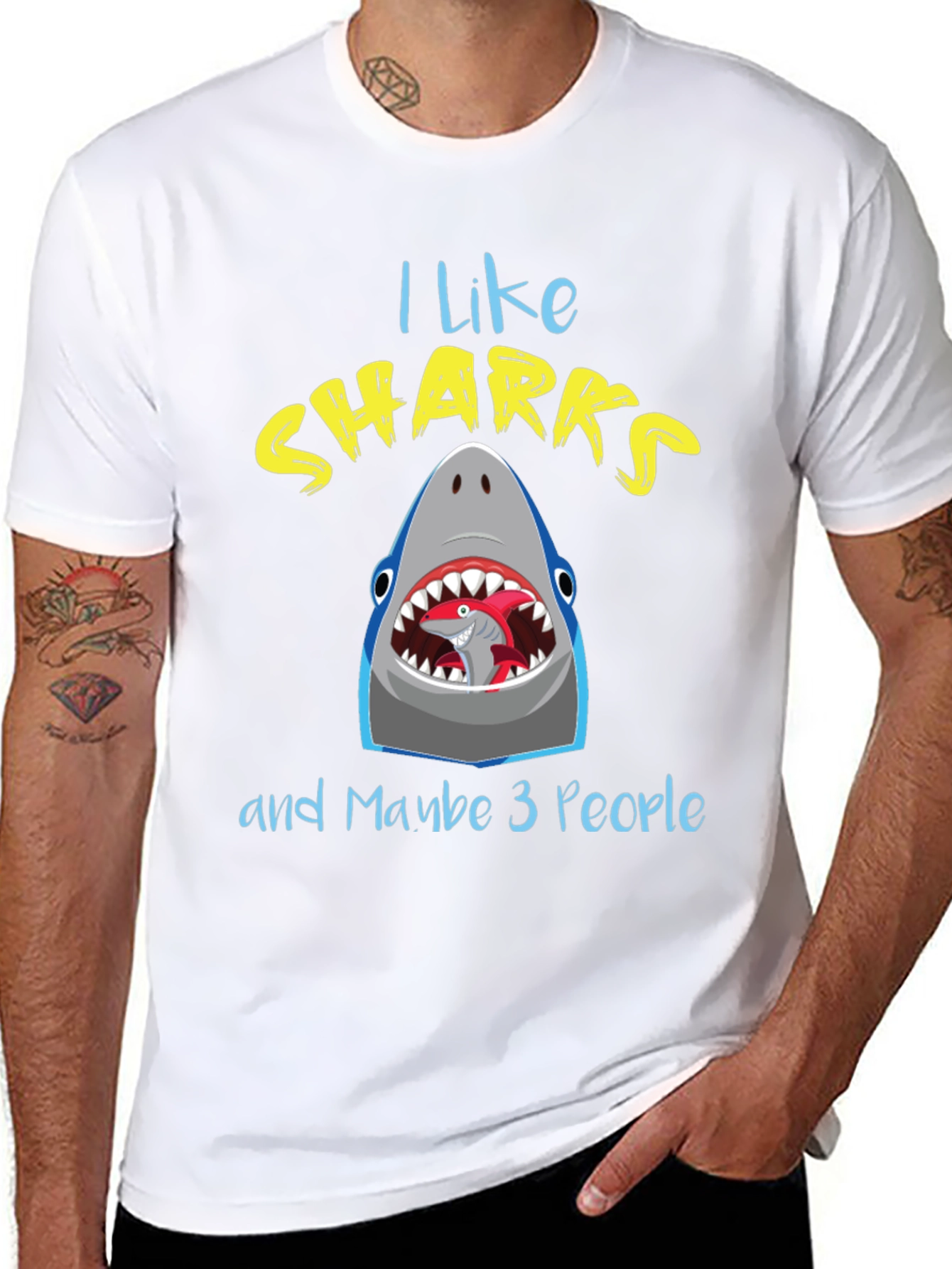 I Like Sharks and Maybe 3 People T-Shirt