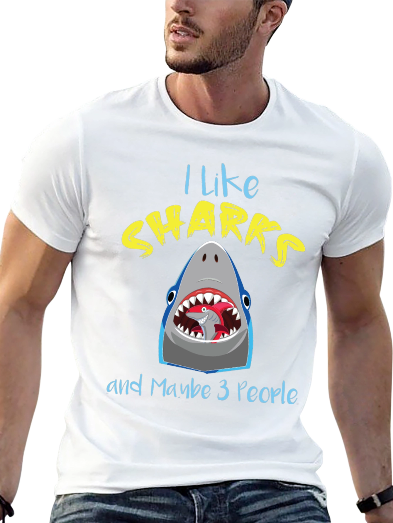 I Like Sharks and Maybe 3 People T-Shirt