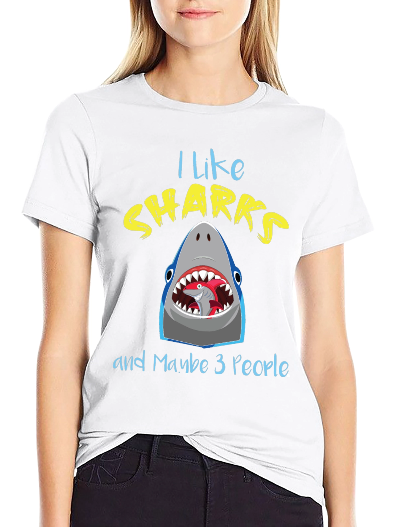 I Like Sharks and Maybe 3 People T-Shirt