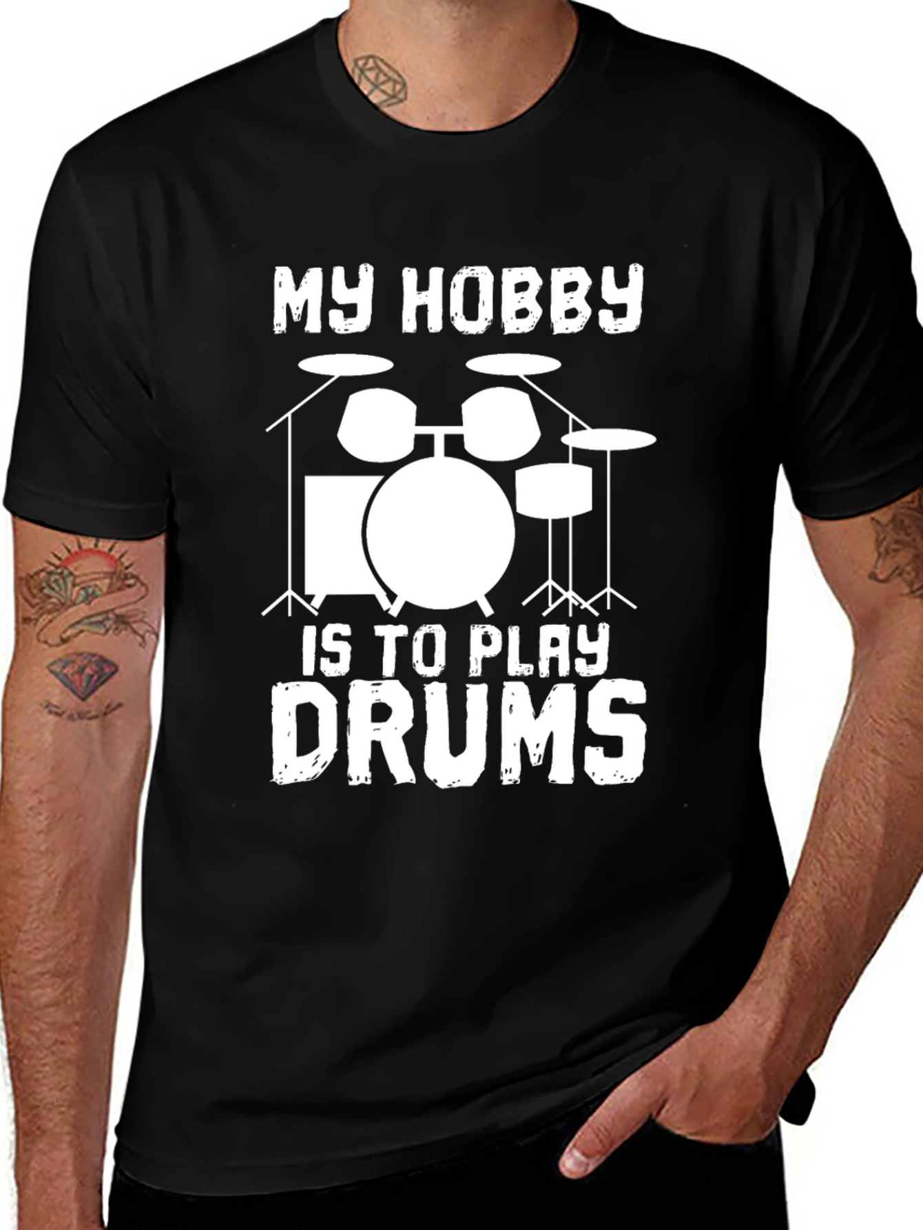 My Hobby is to Play Drums Graphic T-Shirt