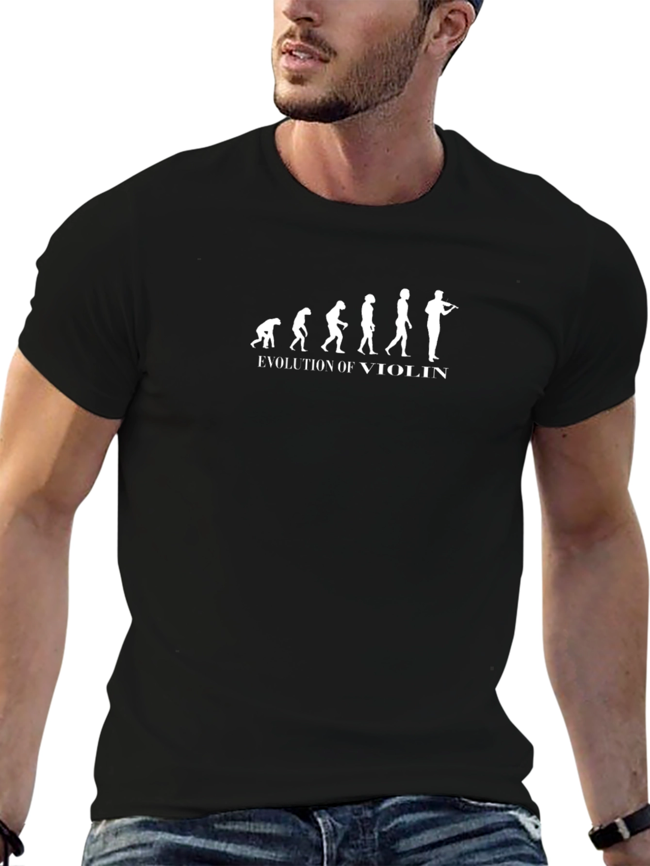 Evolution of Violin Black T-Shirt