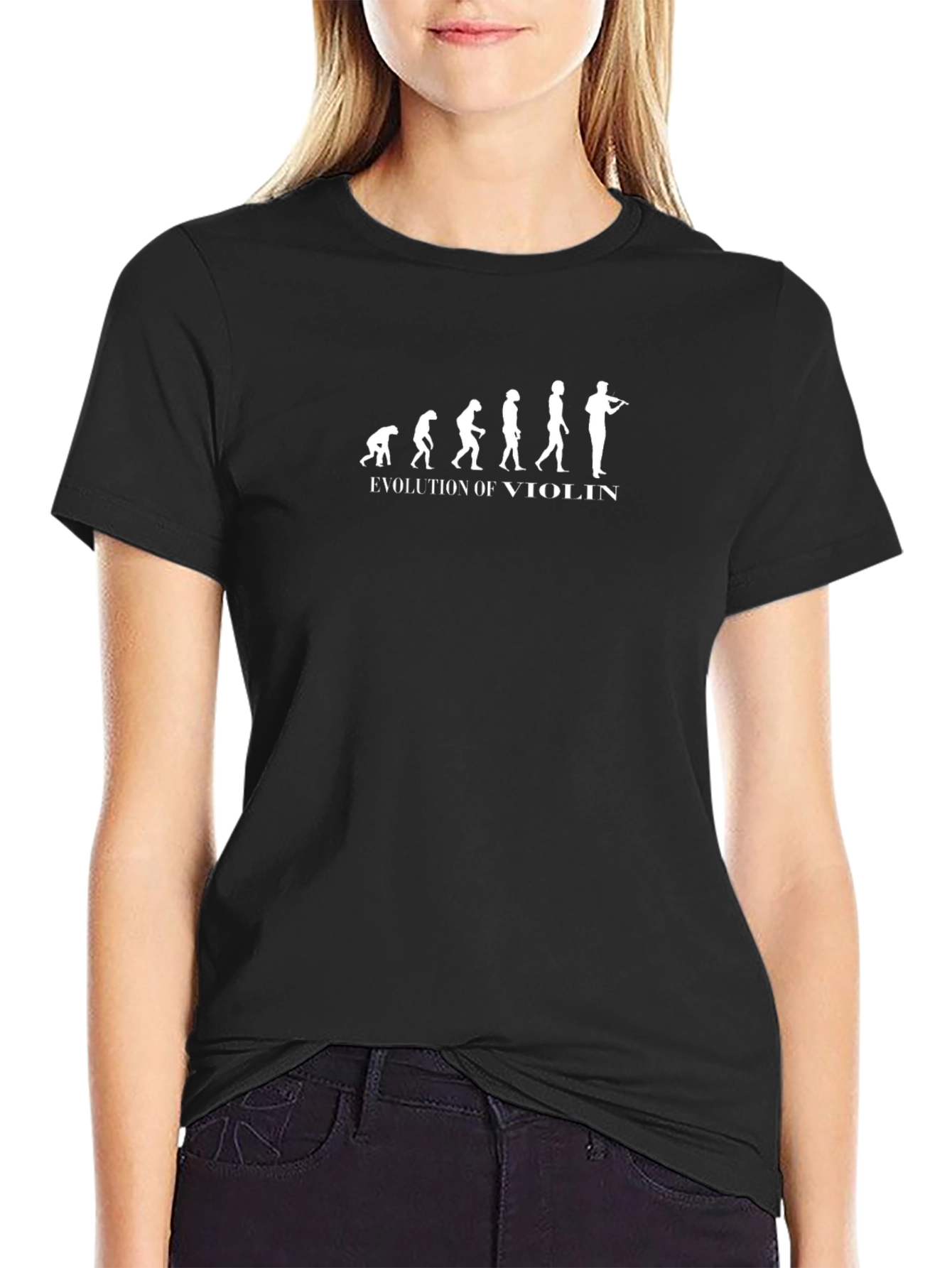 Evolution of Violin Black T-Shirt