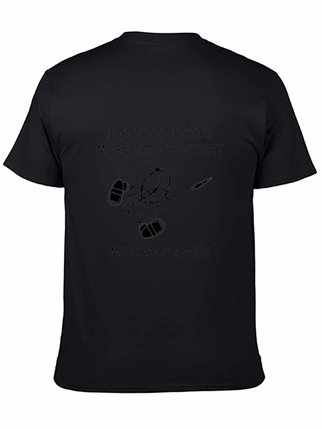 Tangled Thoughts Black Graphic Tee