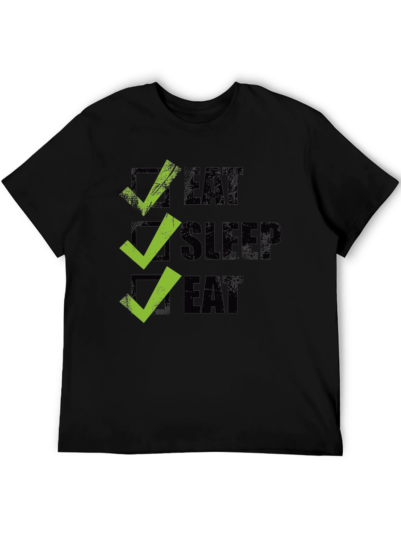 Eat Sleep Eat Graphic Tee - Checkbox Design