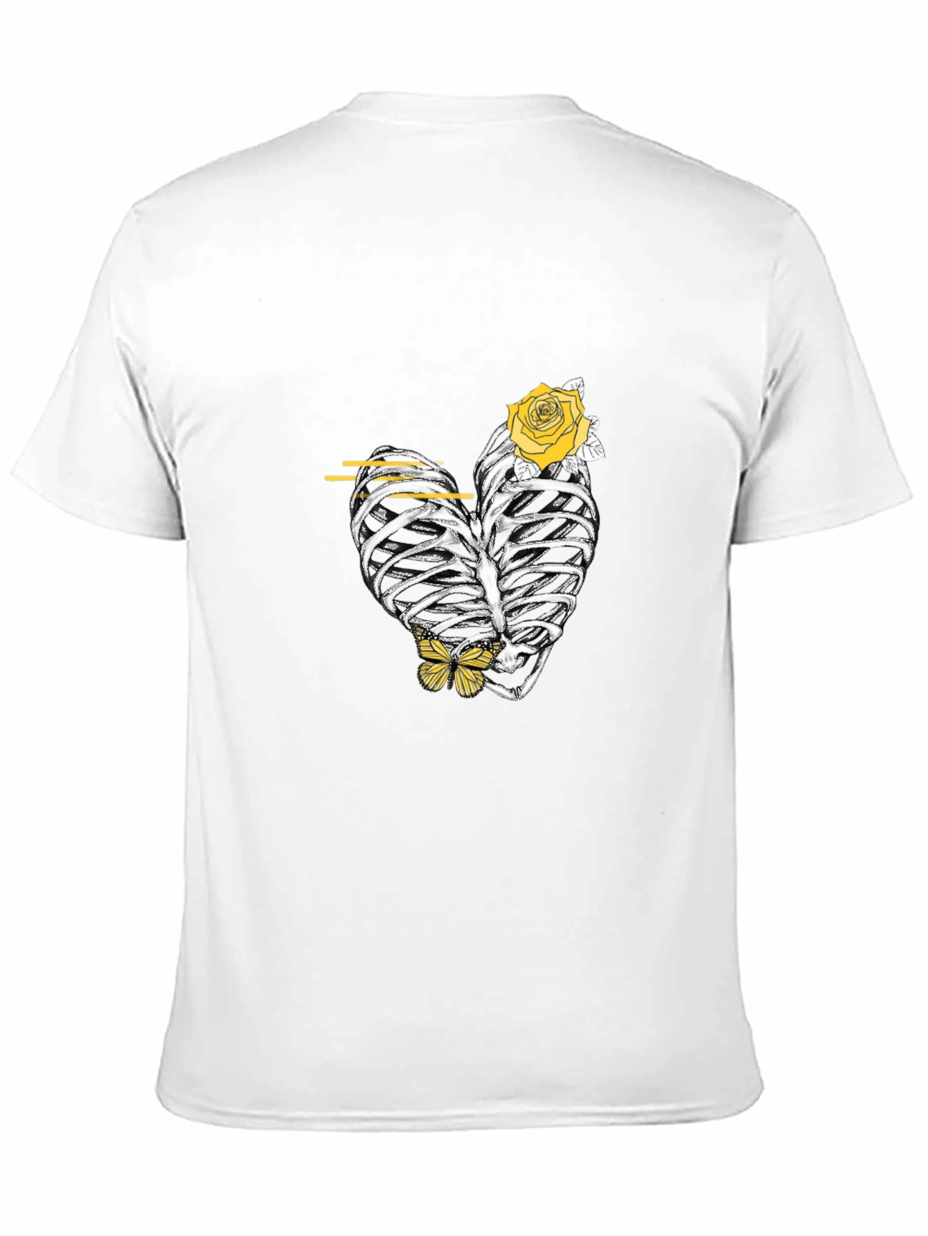 Heart Rib Cage Rose Graphic Tee