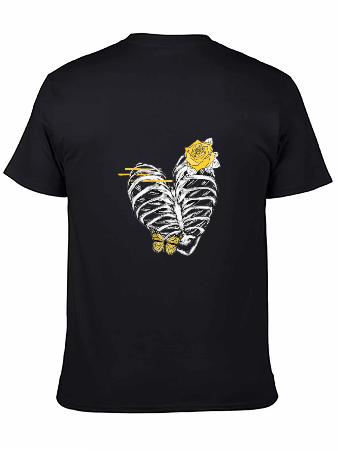 Heart Rib Cage Rose Graphic Tee