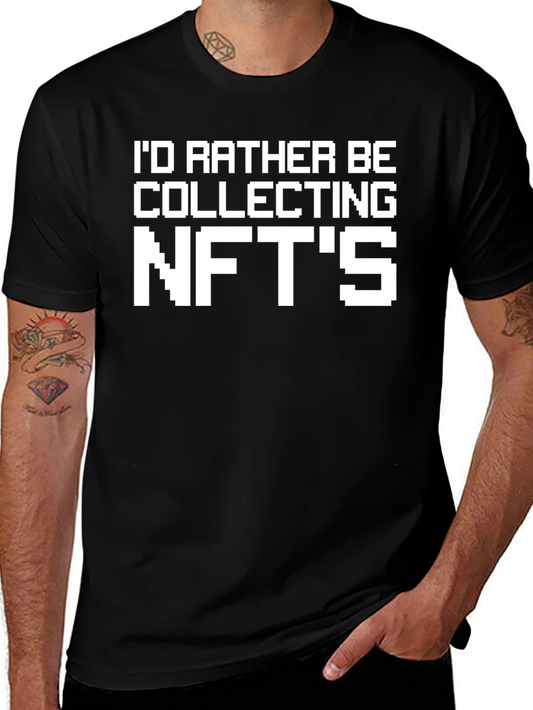 NFT Collector Black T-Shirt - Crypto Art Enthusiast Tee