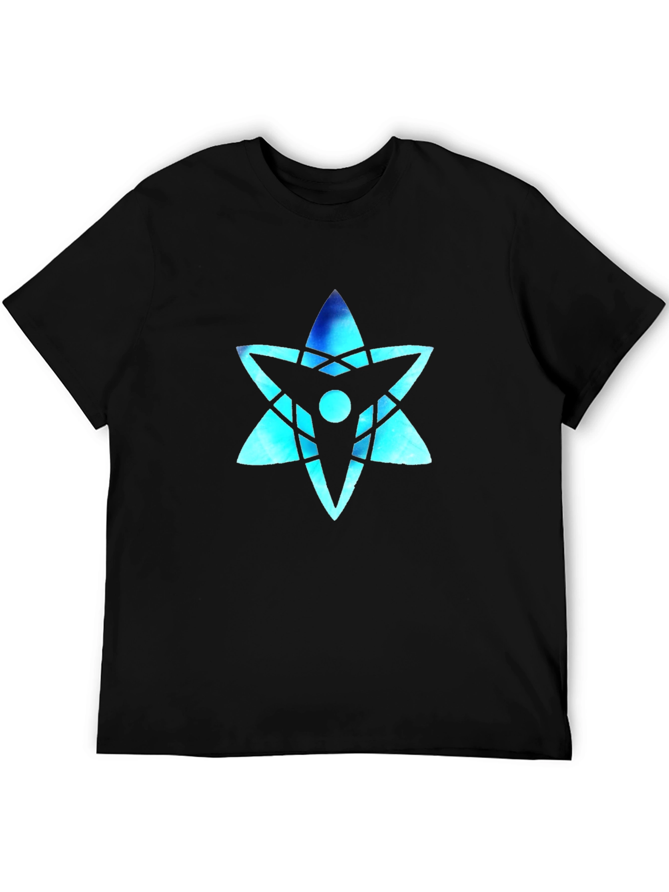 Cool Blue Star Graphic Black T-Shirt