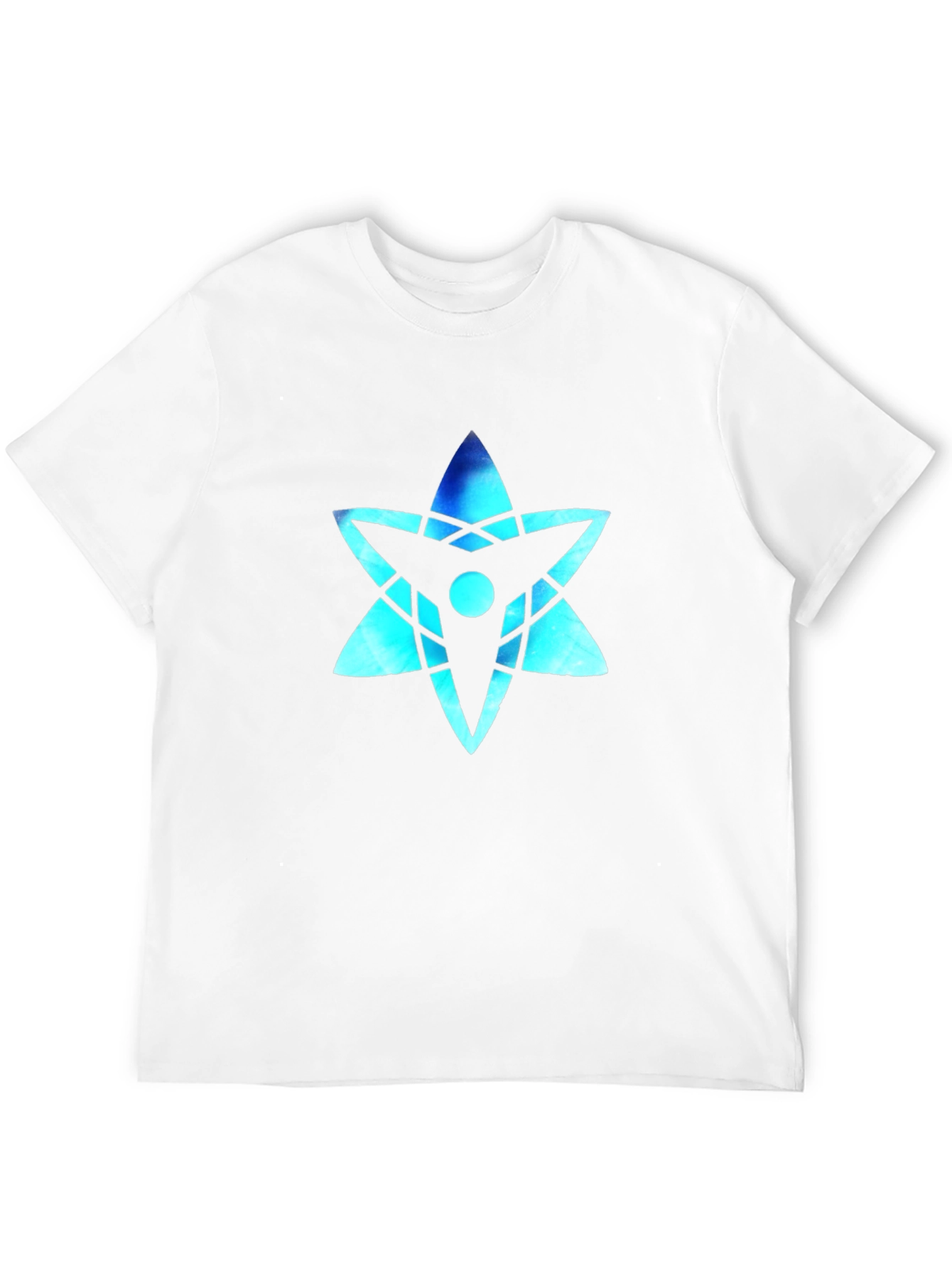 Cool Blue Star Graphic Black T-Shirt