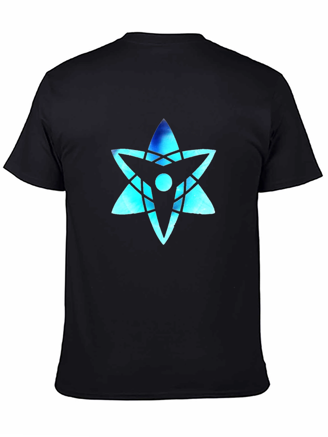 Cool Blue Star Graphic Black T-Shirt