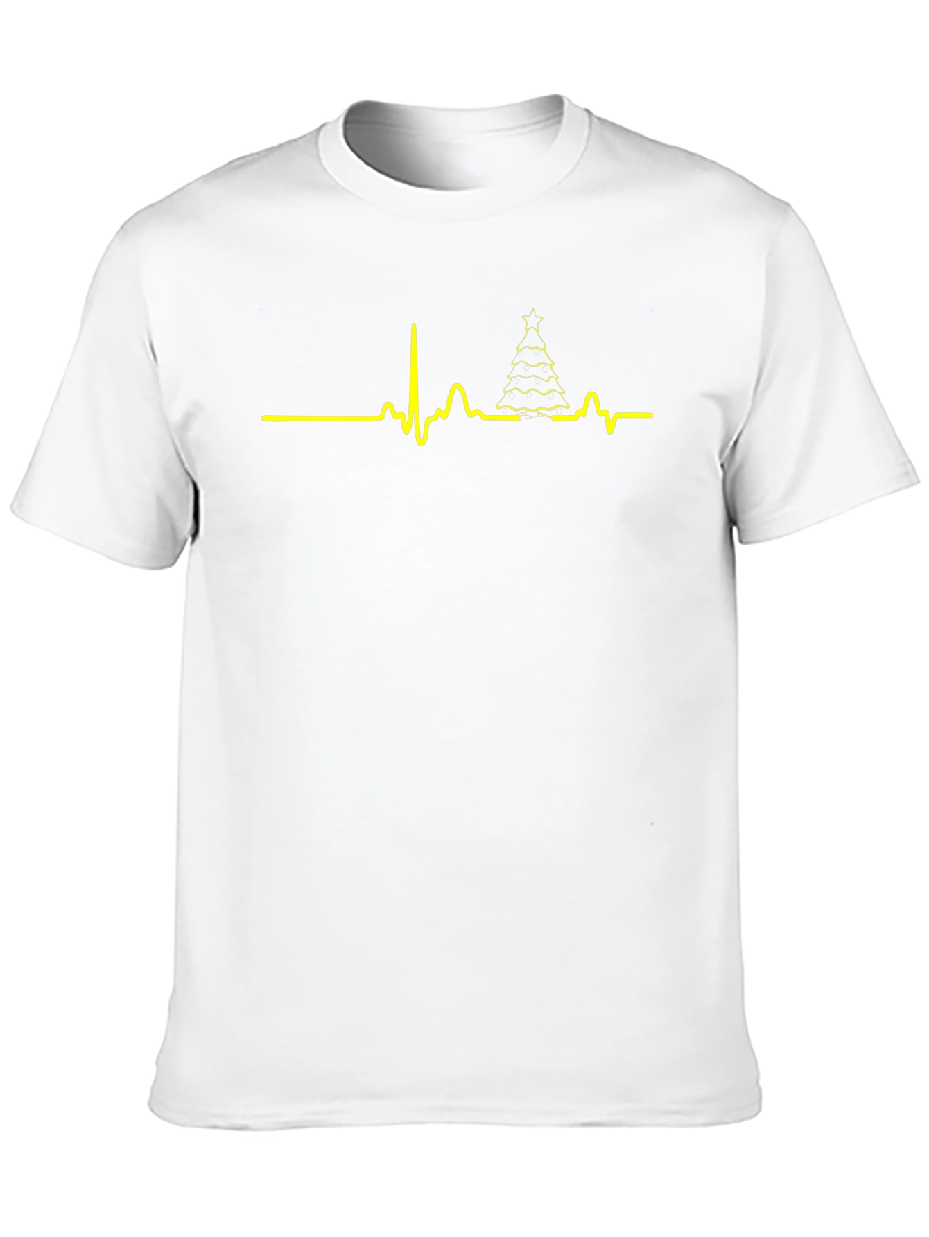 Christmas Tree Heartbeat T-Shirt - Holiday ECG Tee