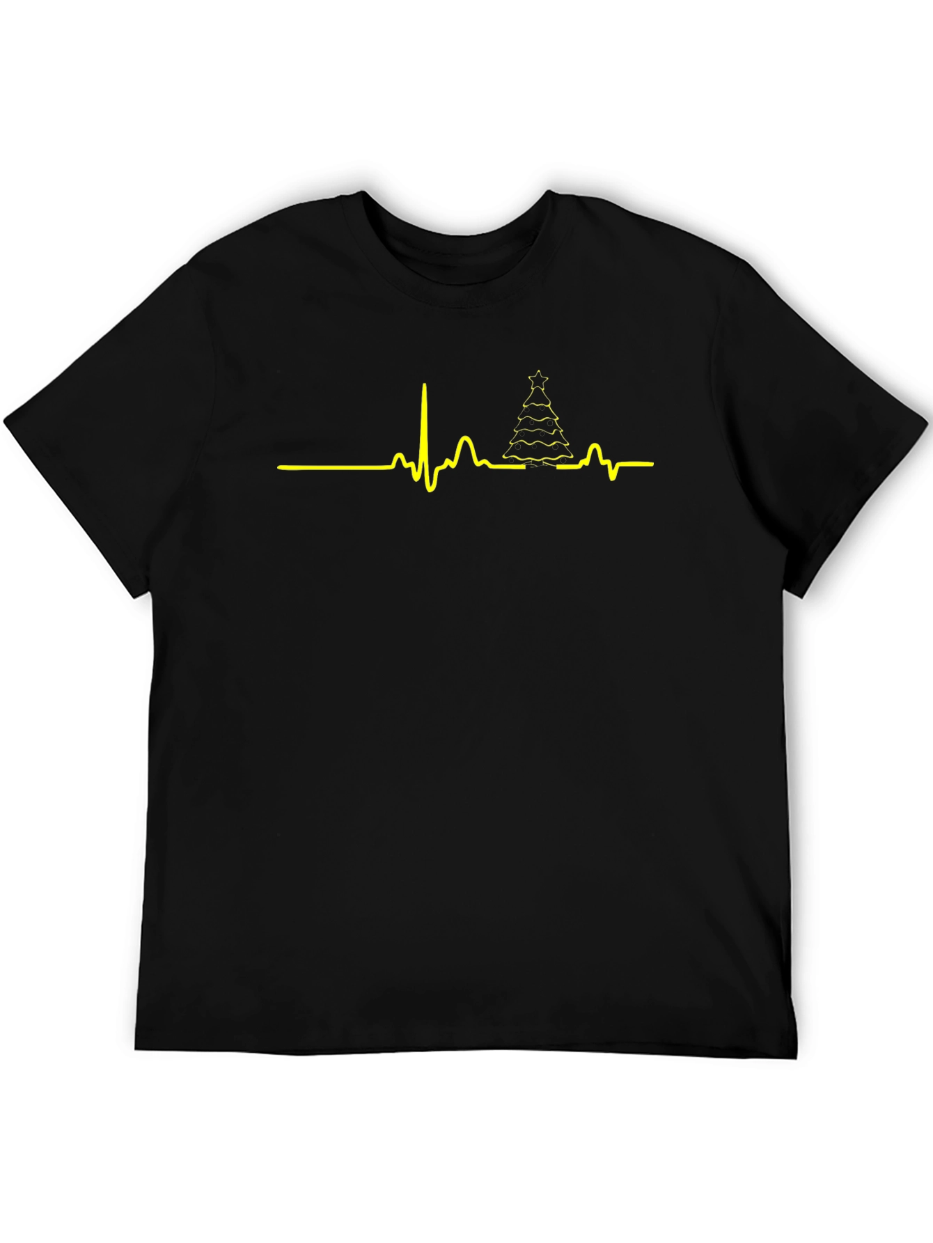 Christmas Tree Heartbeat T-Shirt - Holiday ECG Tee