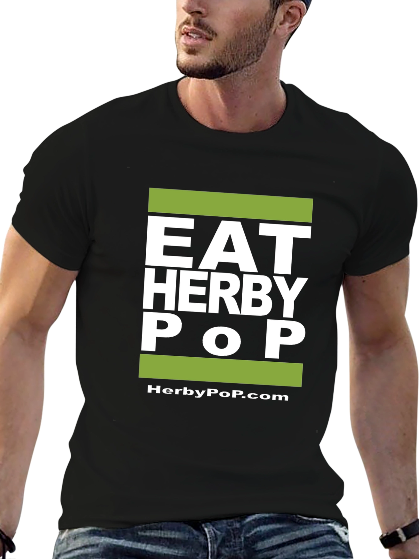 Eat Herby Pop Black T-Shirt
