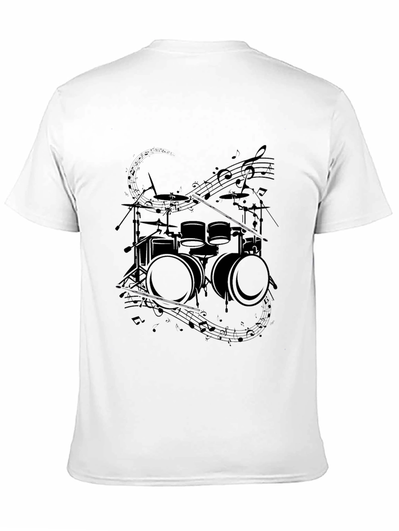 Drum Set Graphic T-Shirt - Music Lover Tee