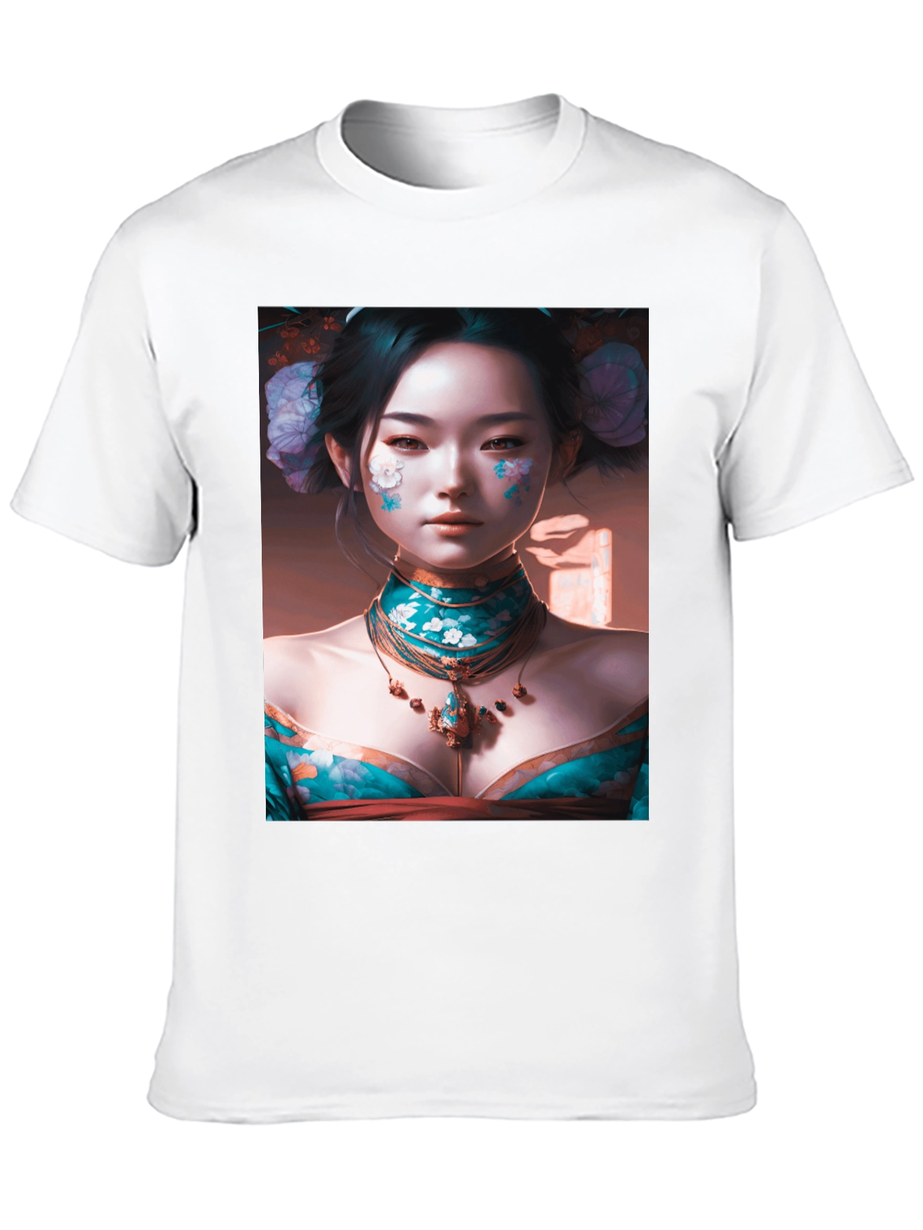 Geisha Art Black T-Shirt
