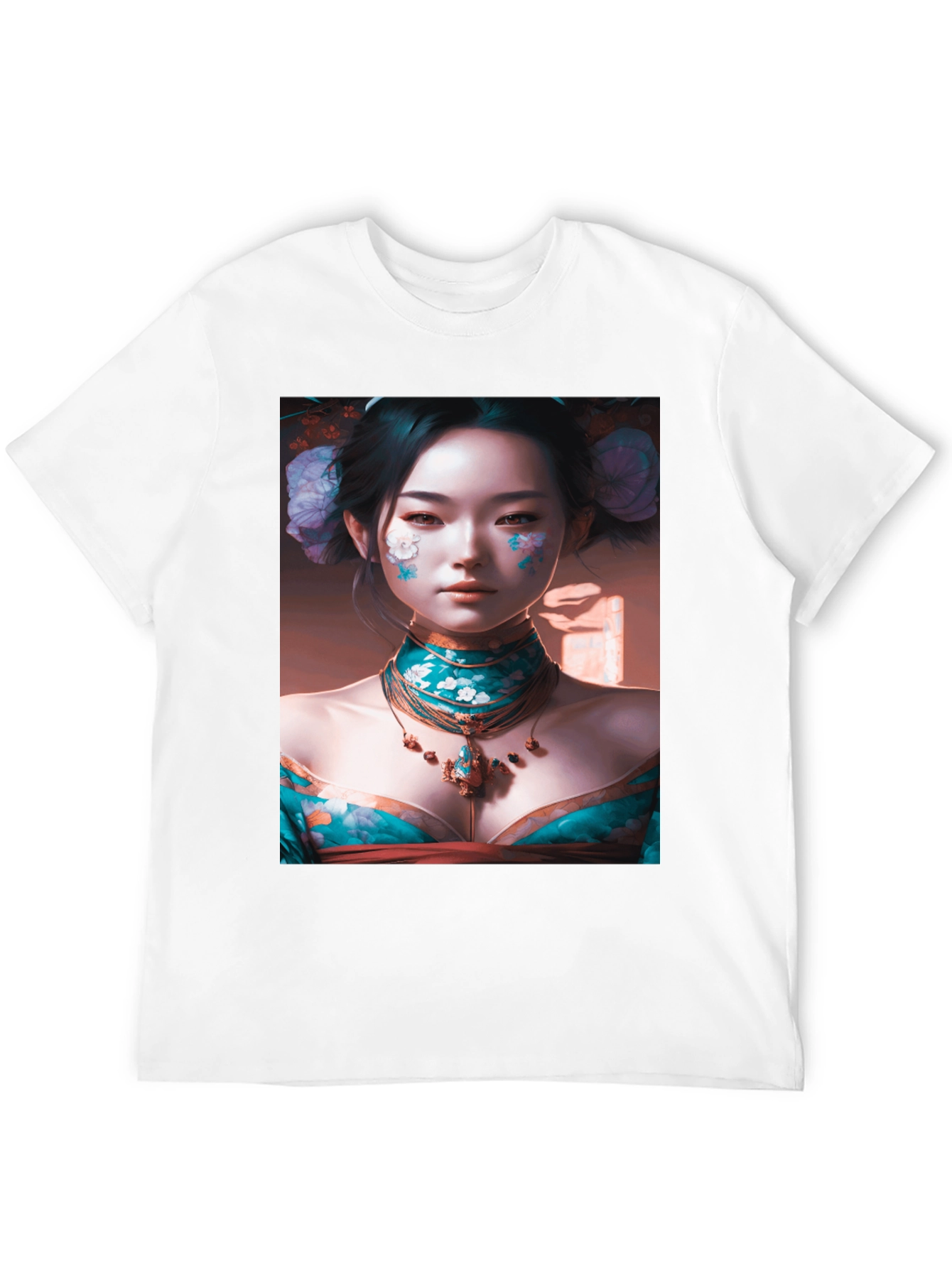 Geisha Art Black T-Shirt