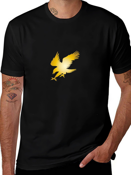 Golden Eagle Graphic Black T-Shirt
