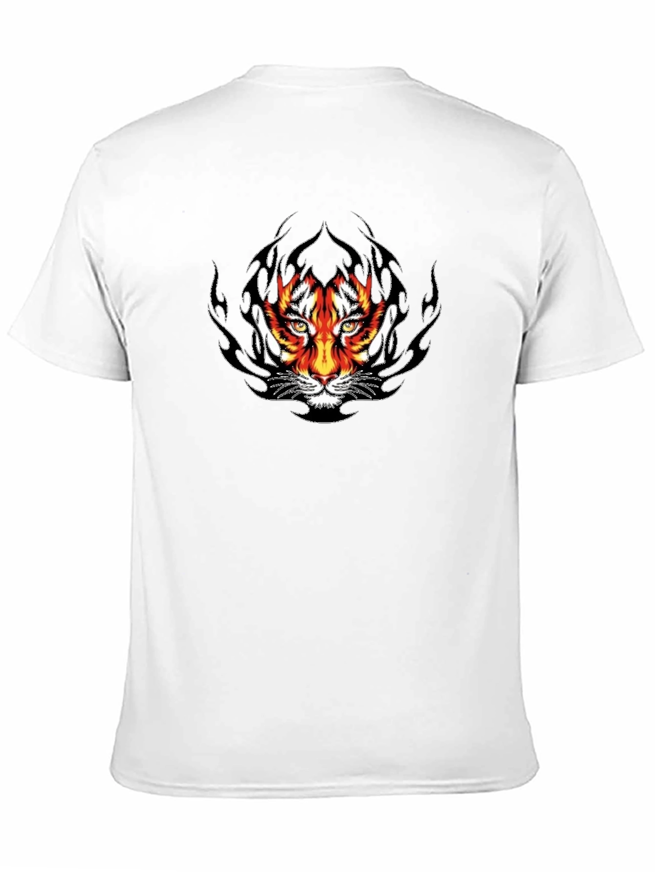 Fiery Tiger Graphic Black T-Shirt