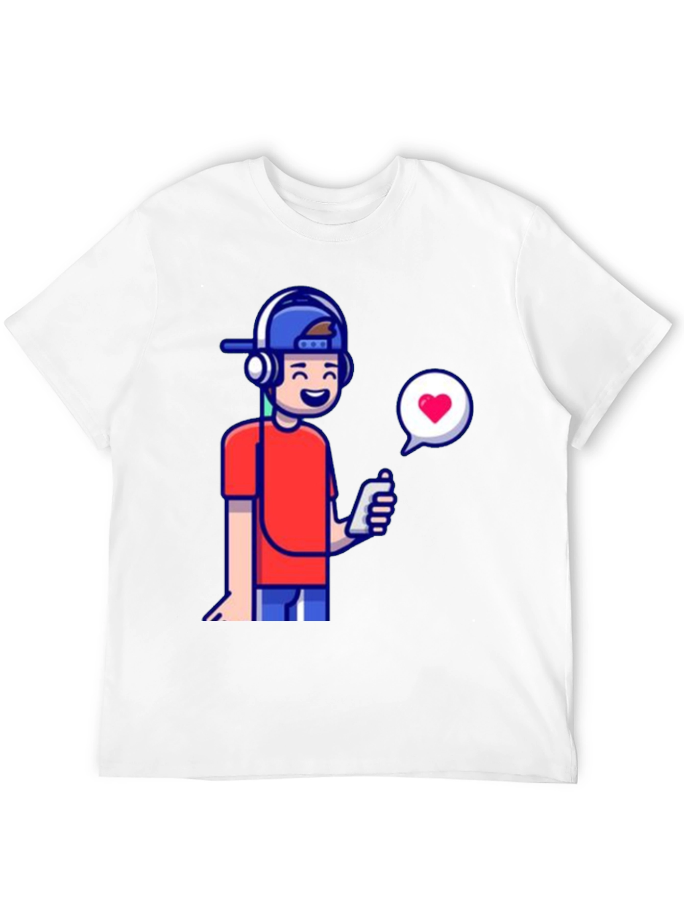 Cool Cartoon Boy Graphic Tee - Black