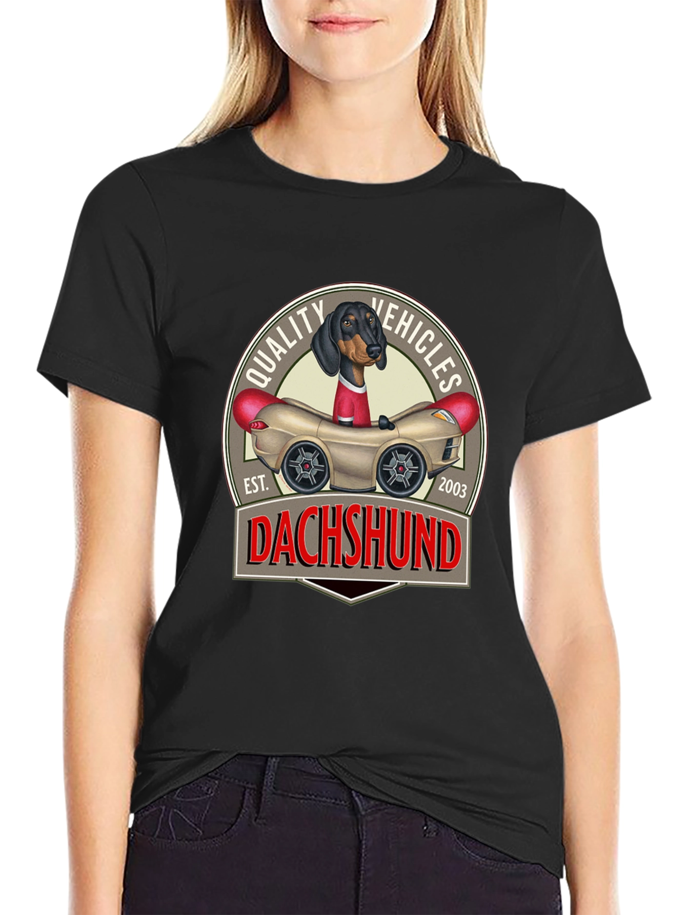 Dachshund Quality Vehicles T-Shirt