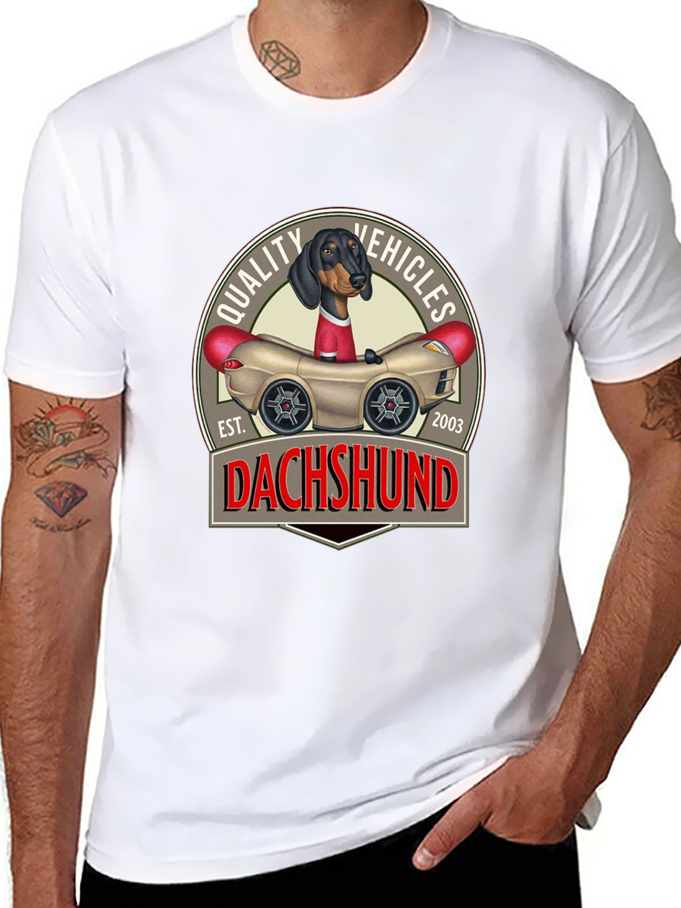 Dachshund Quality Vehicles T-Shirt