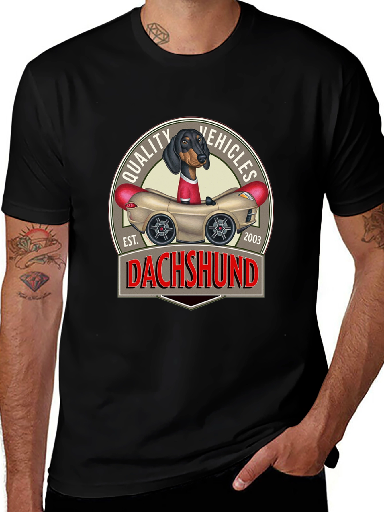 Dachshund Quality Vehicles T-Shirt
